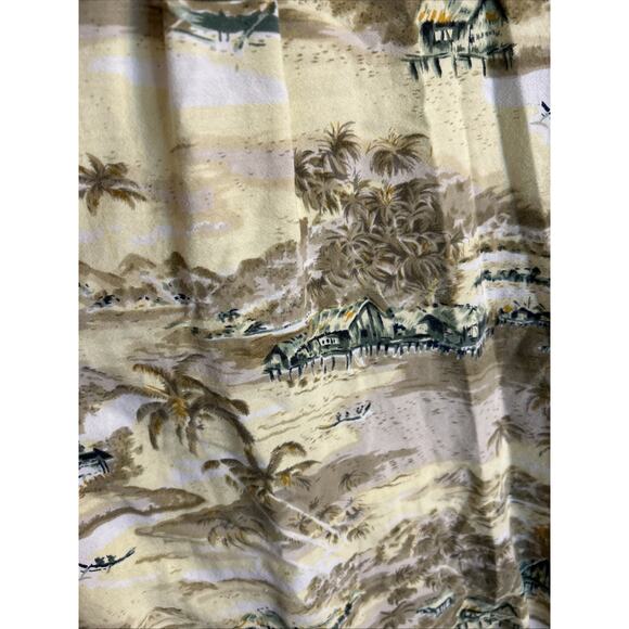 Colo Wear America Mens Hawaiian Shirt Size XL Beach Scene Short Sleeve Cotton - Picture 3 of 8